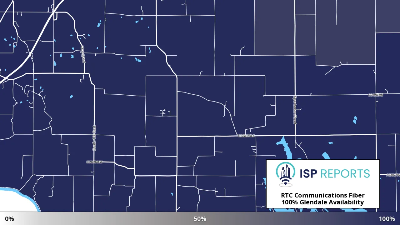 Glendale, IN map of internet availability
