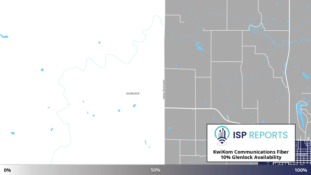 Glenlock, KS map of internet availability