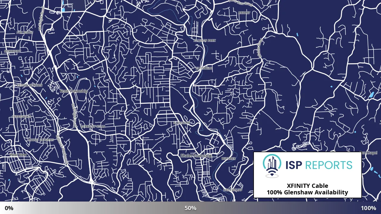 Glenshaw, PA map of internet availability
