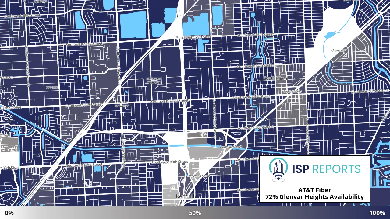 Glenvar Heights, FL map of internet availability