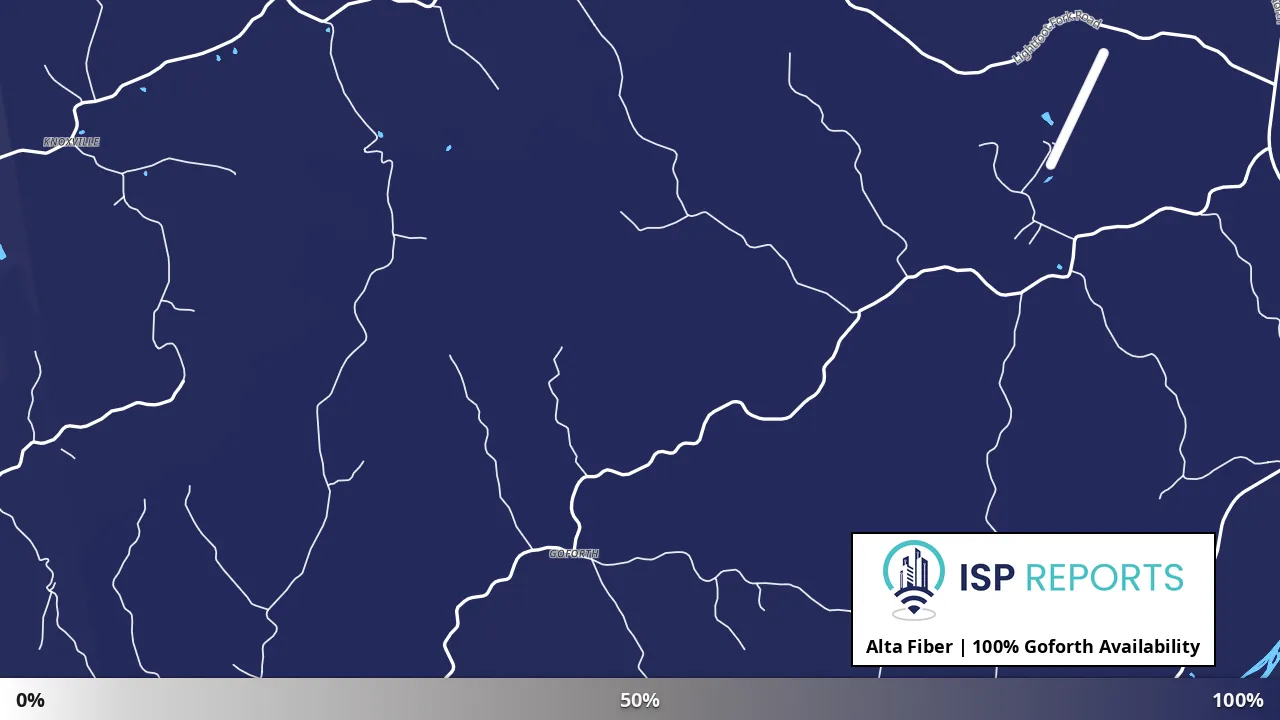 Goforth, KY map of internet availability