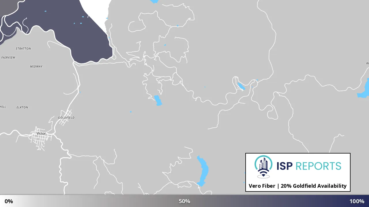 Goldfield, CO map of internet availability