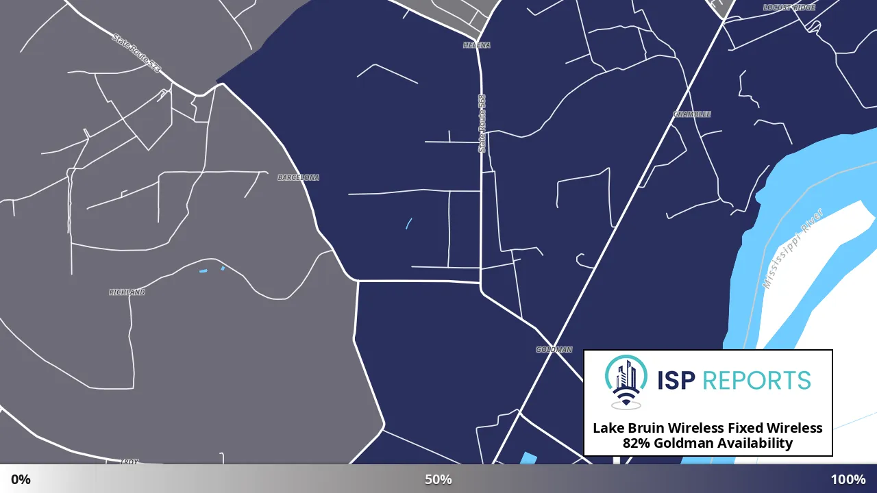 Goldman, LA map of internet availability