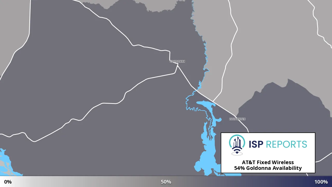 Goldonna, LA map of internet availability