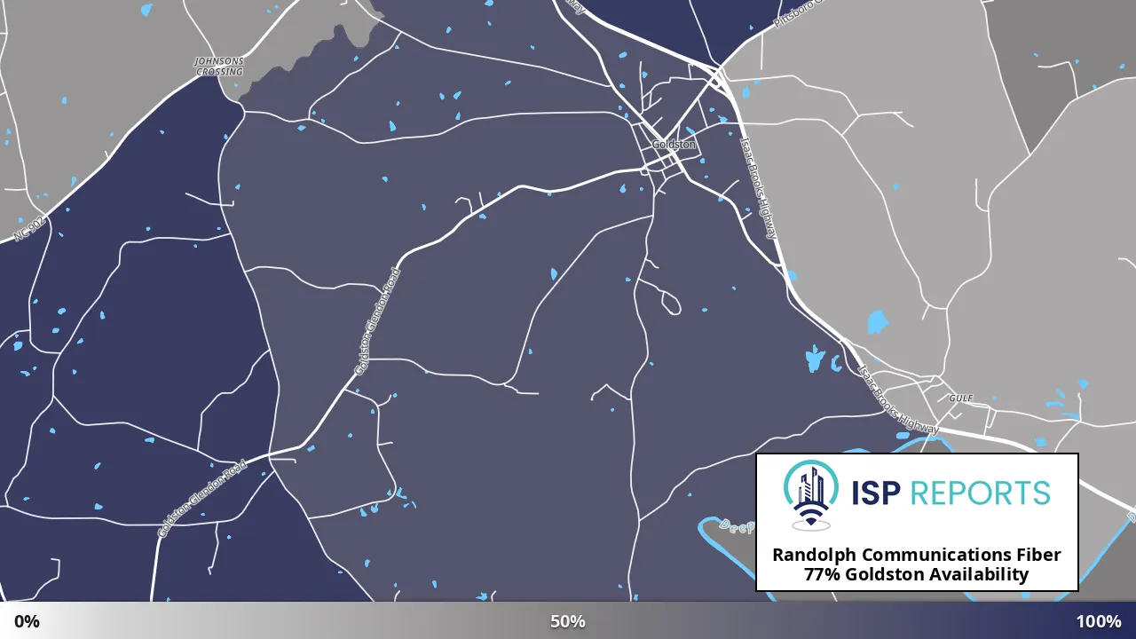 Goldston, NC map of internet availability