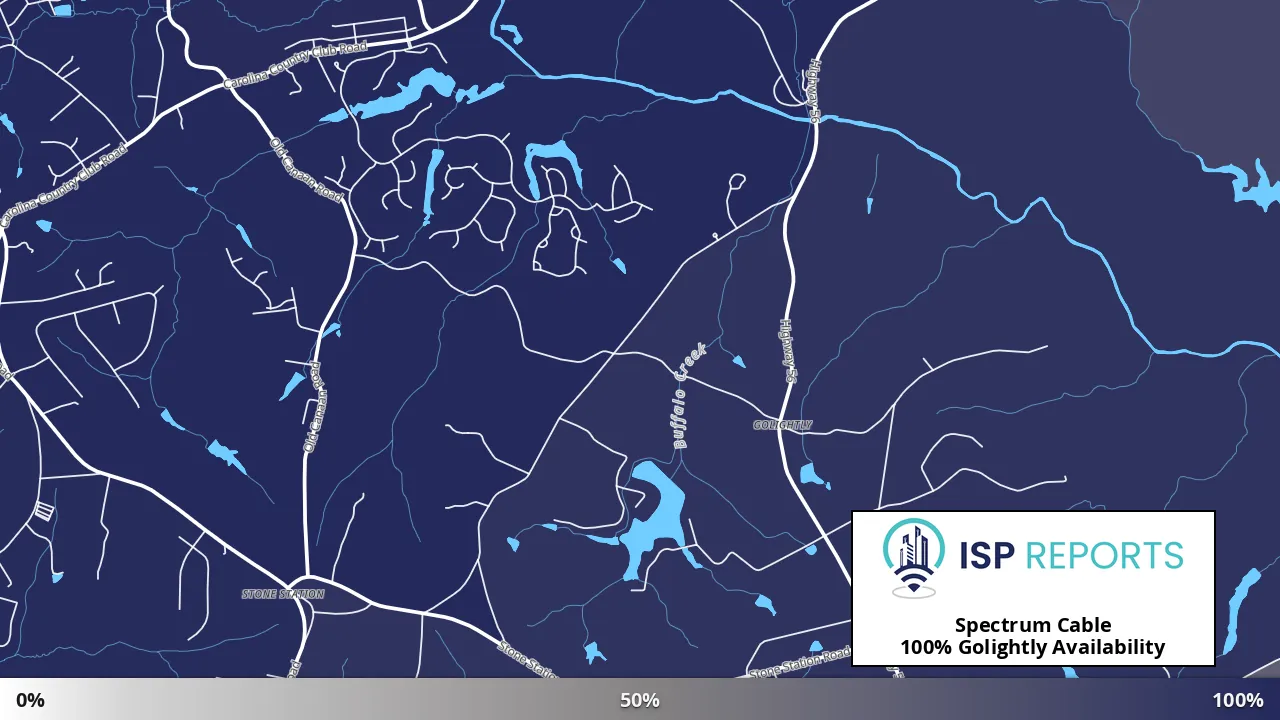 Golightly, SC map of internet availability