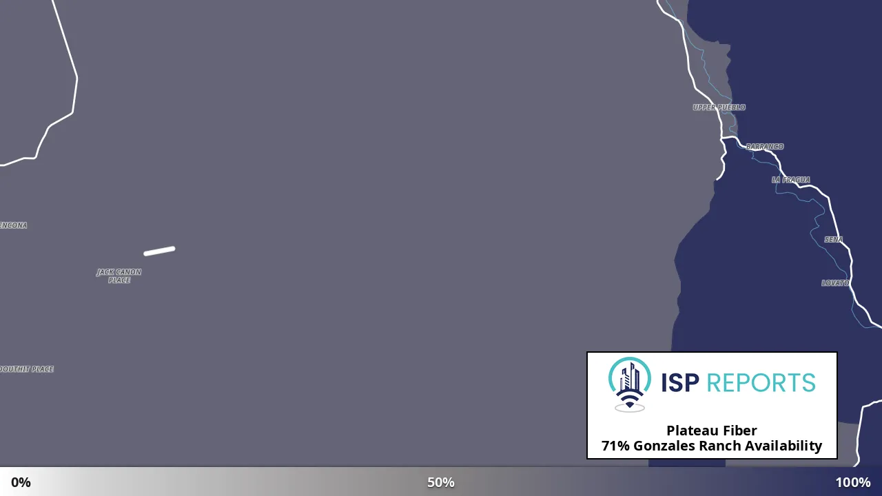 Gonzales Ranch, NM map of internet availability