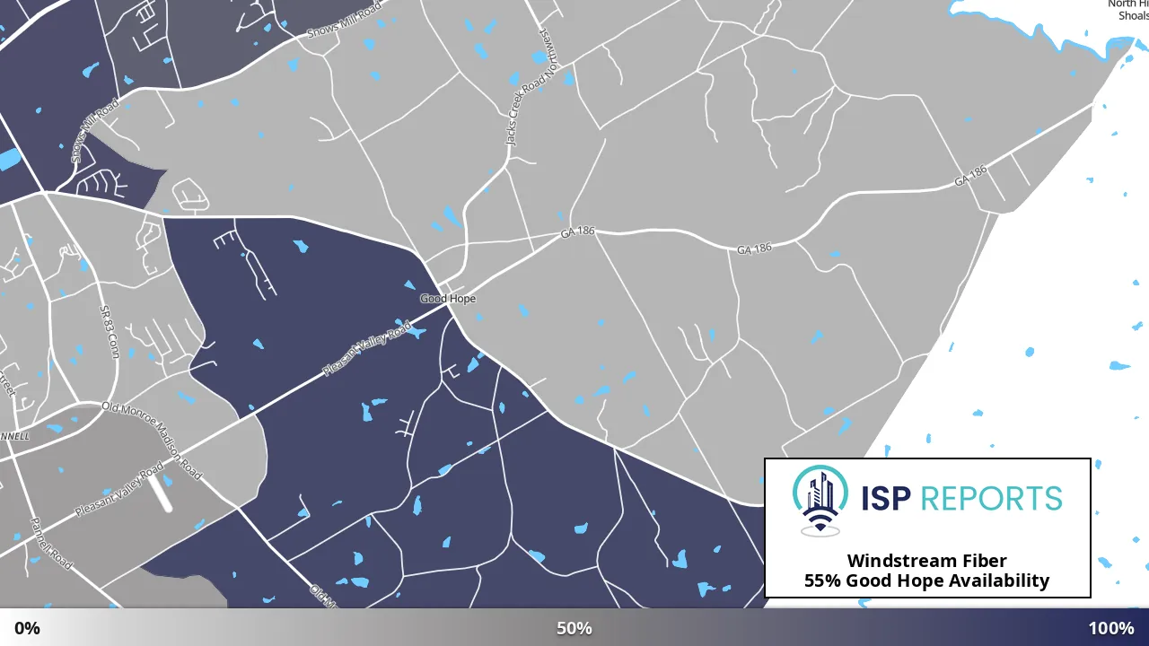 Good Hope, GA map of internet availability