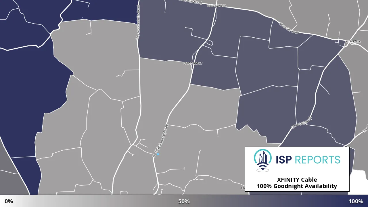 Goodnight, KY map of internet availability
