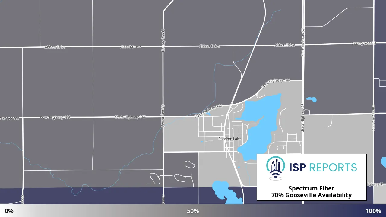 Gooseville, WI map of internet availability