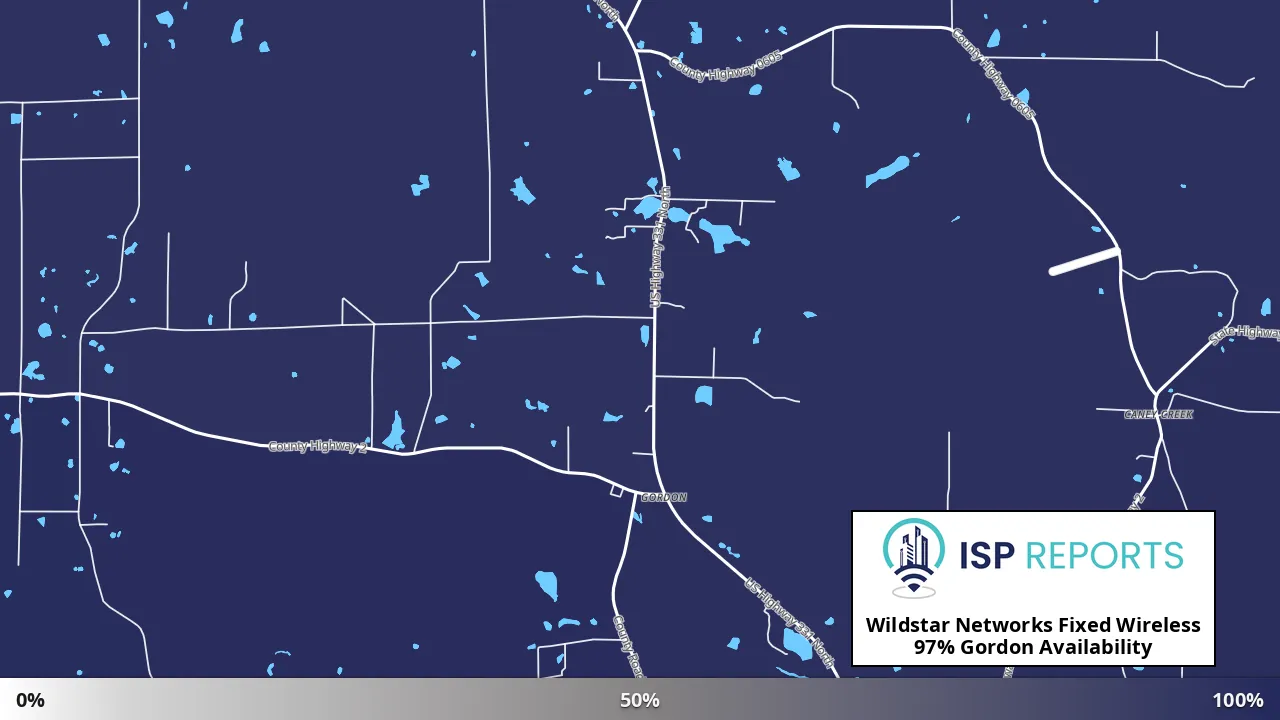Gordon, FL map of internet availability