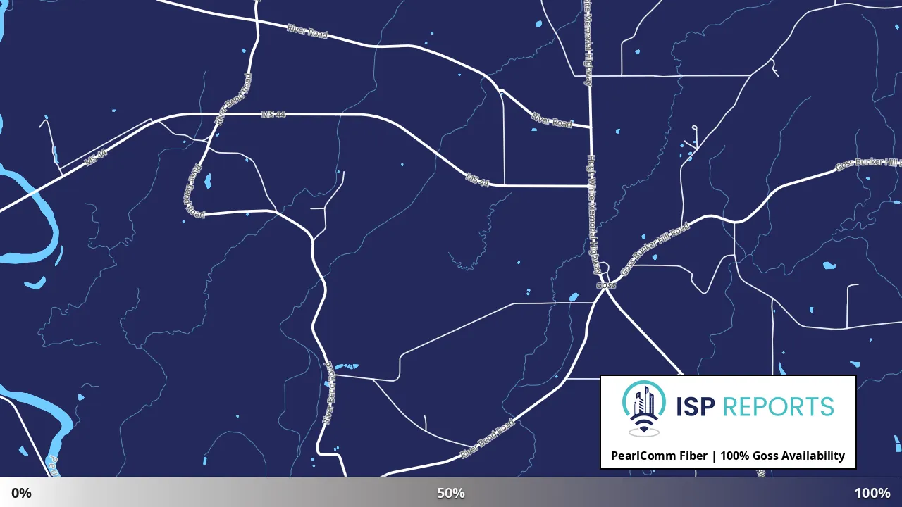 Goss, MS map of internet availability