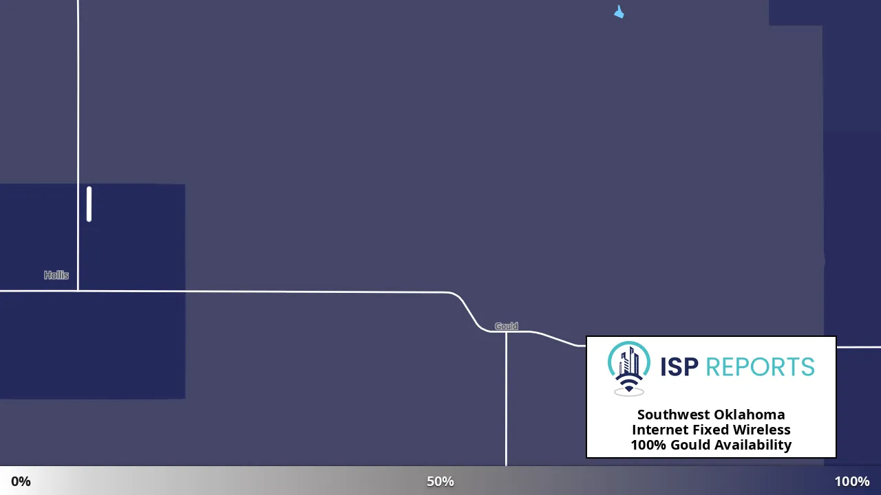 Gould, OK map of internet availability