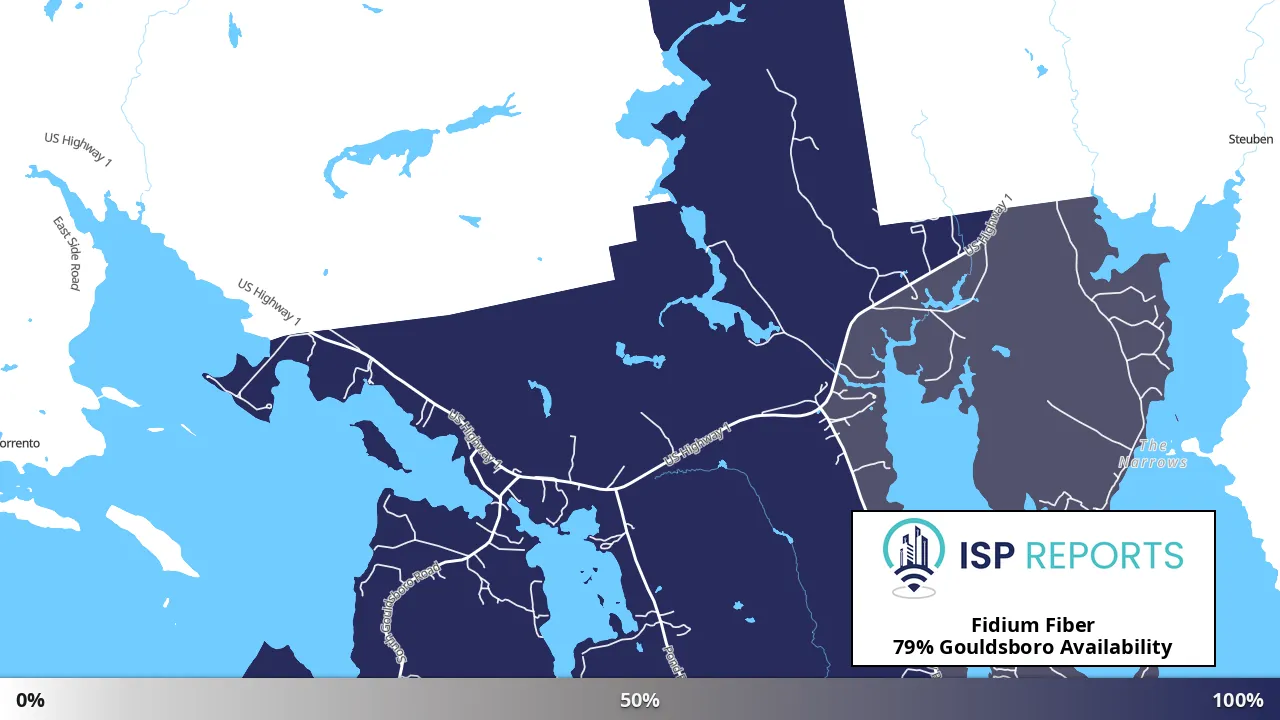 Gouldsboro, ME map of internet availability