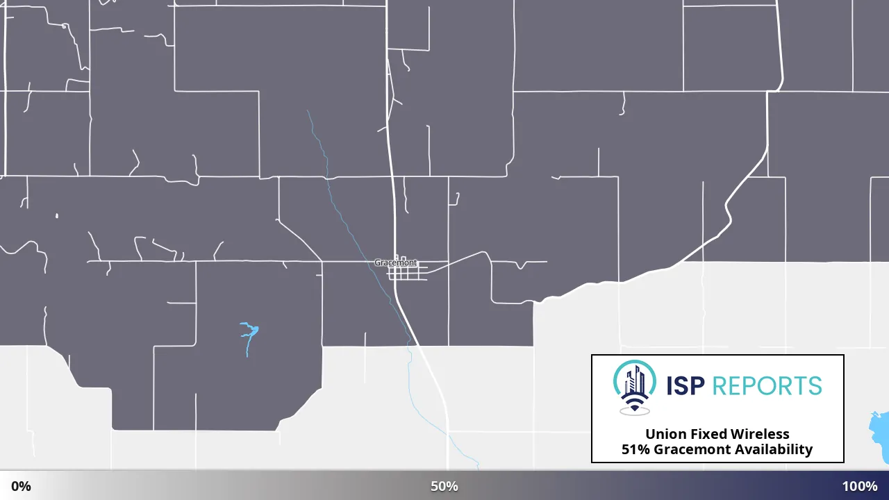 Gracemont, OK map of internet availability
