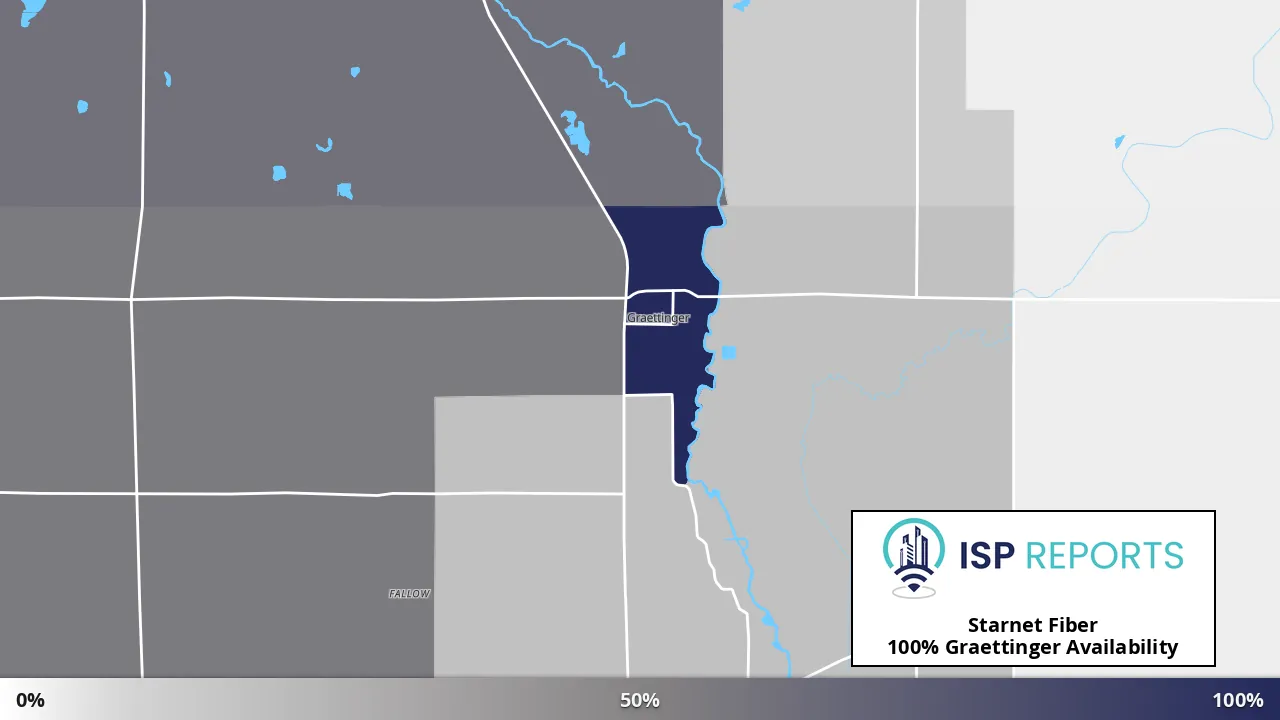 Graettinger, IA map of internet availability
