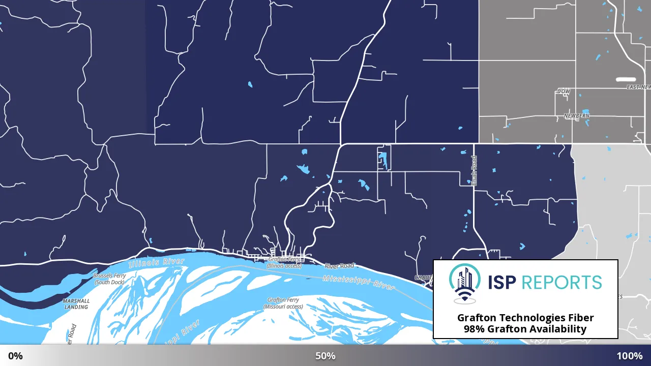 Grafton, IL map of internet availability
