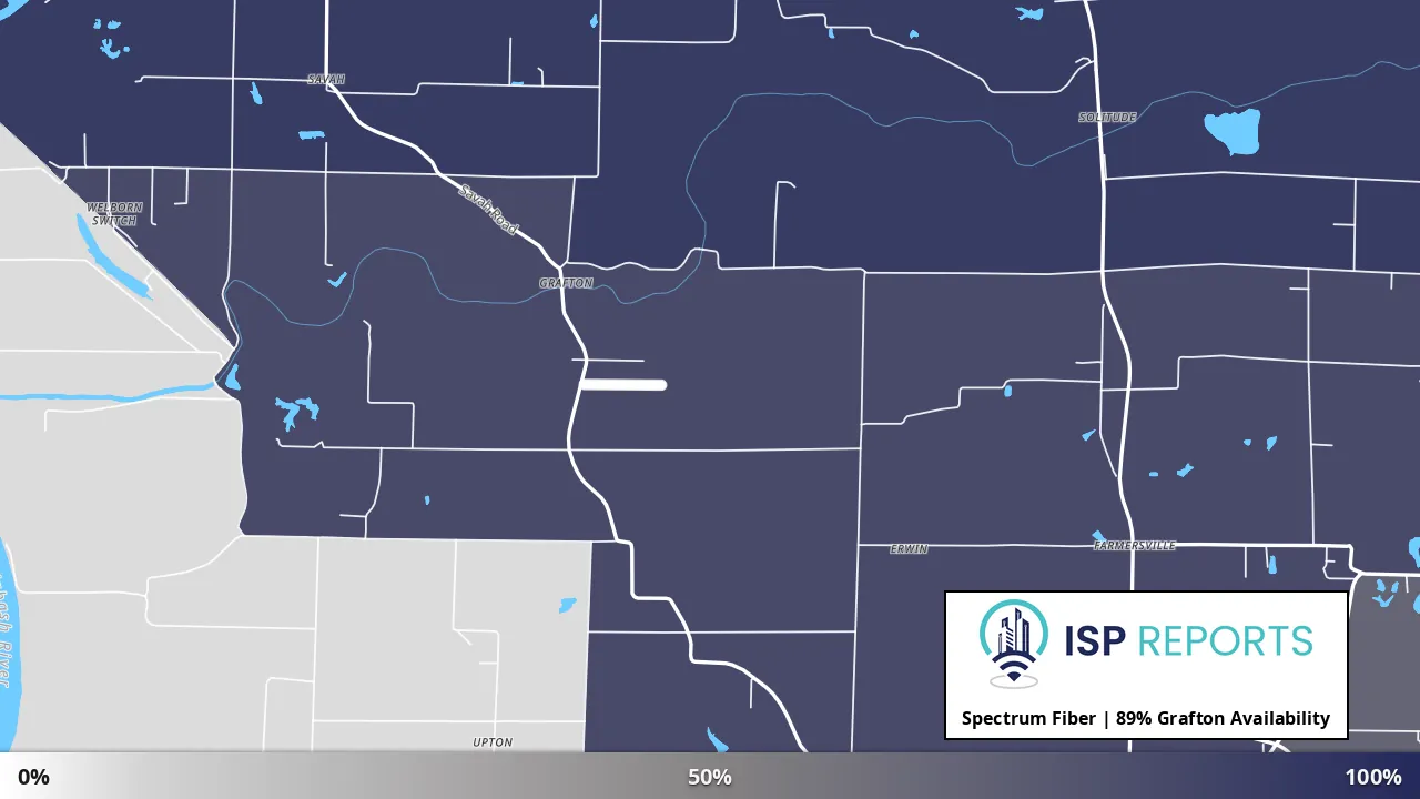 Grafton, IN map of internet availability