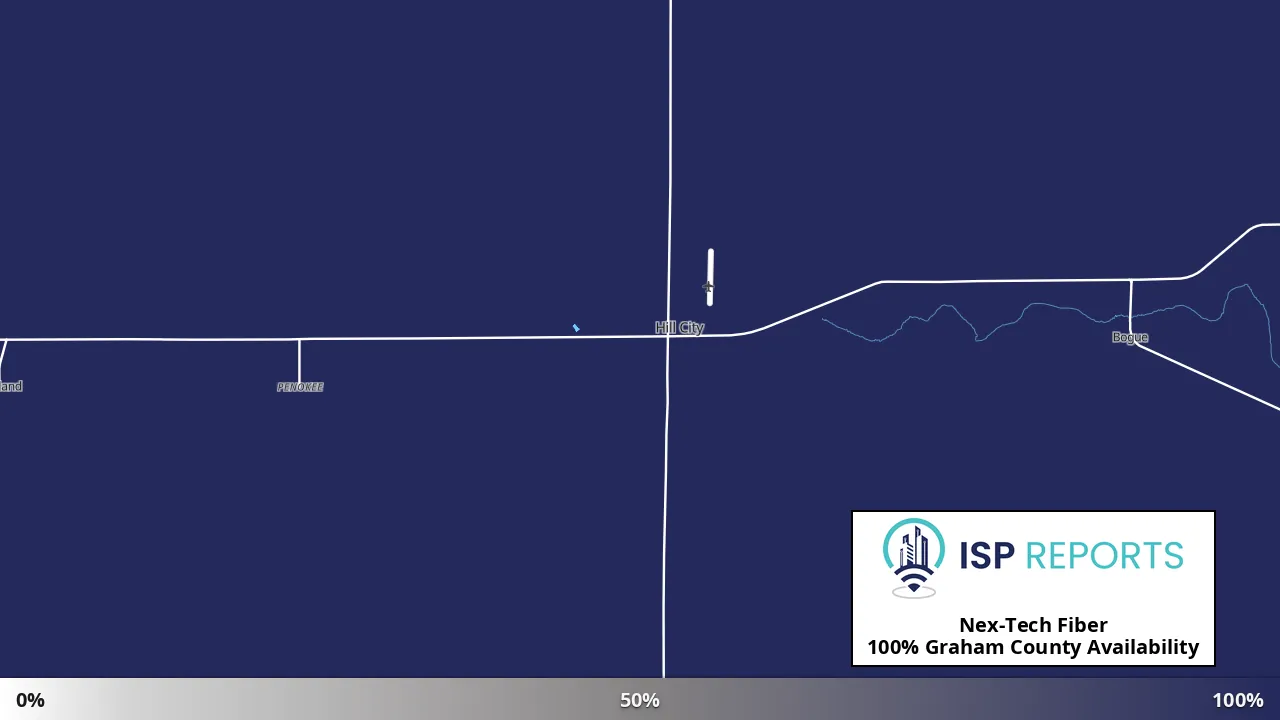 Graham County, KS map of internet availability
