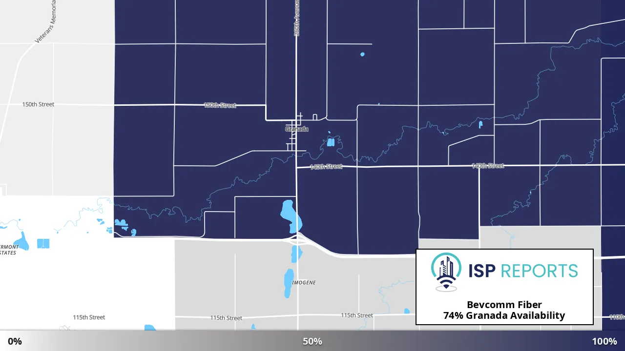 Granada, MN map of internet availability