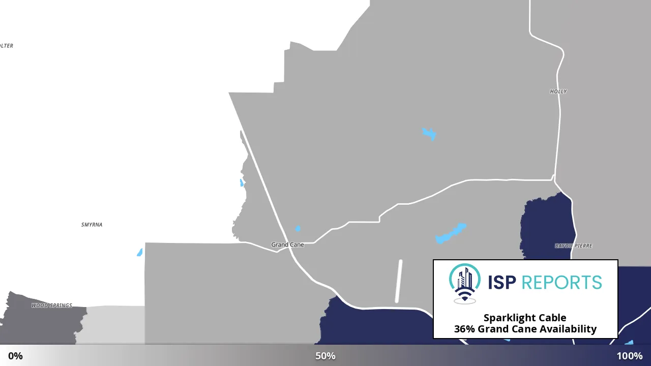 Grand Cane, LA map of internet availability