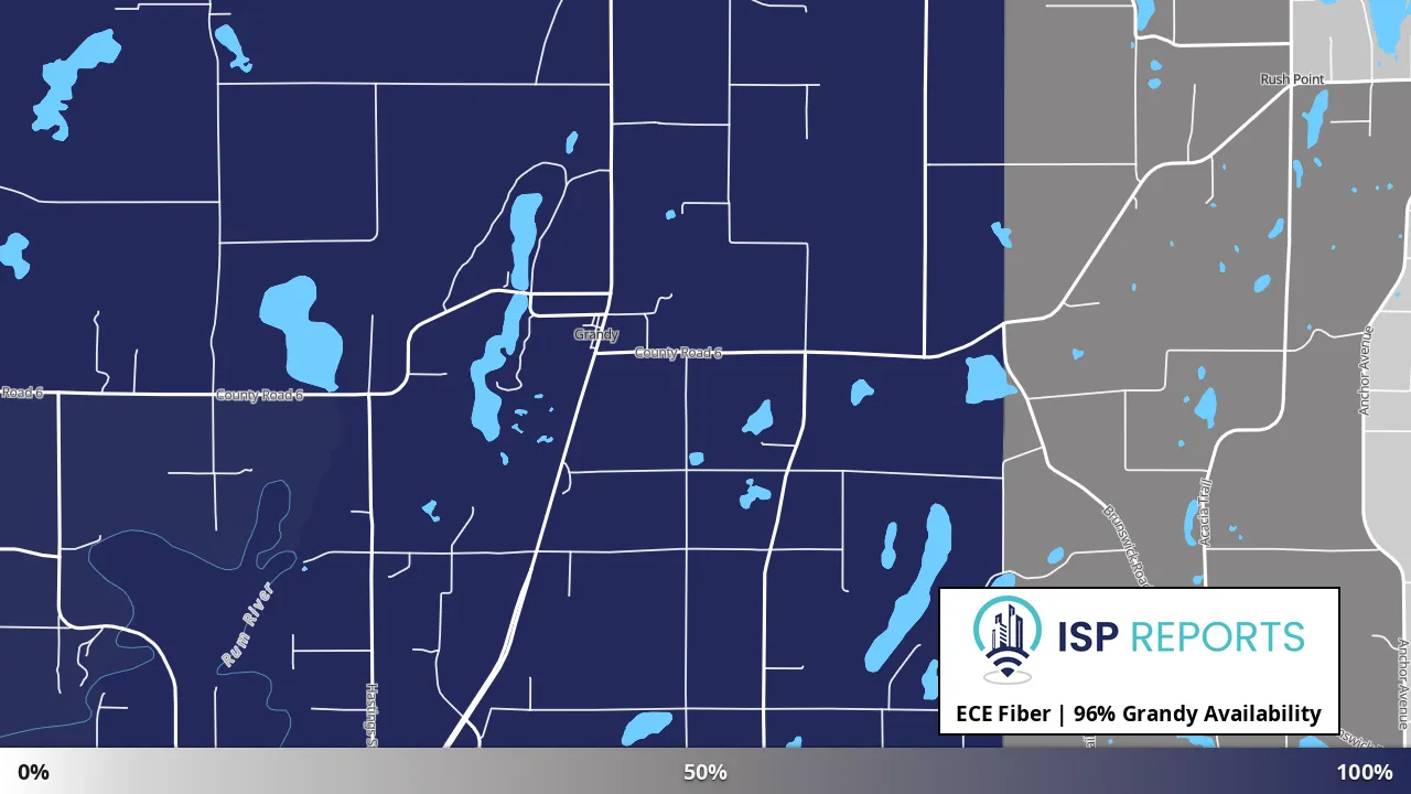 Grandy, MN map of internet availability