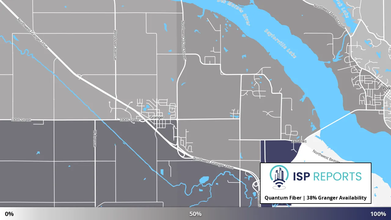 Granger, IA map of internet availability