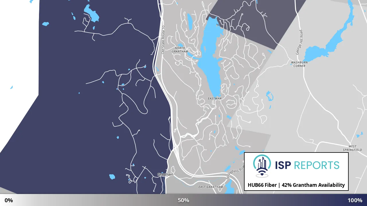 Grantham, NH map of internet availability