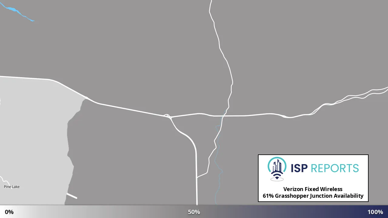 Grasshopper Junction, AZ map of internet availability