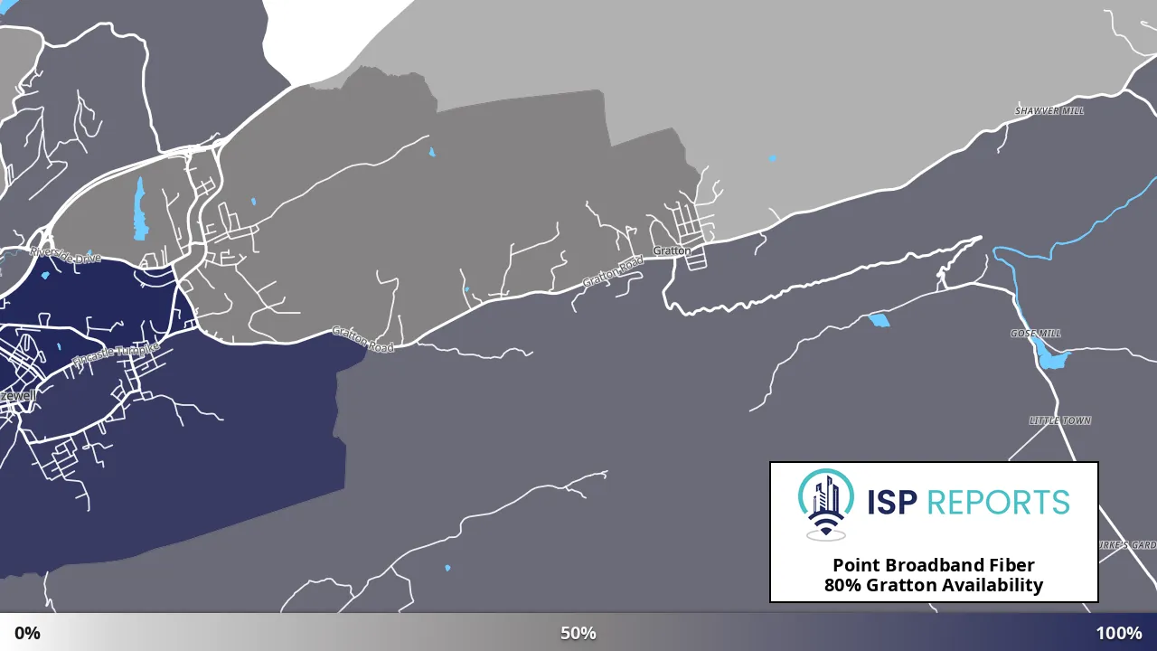 Gratton, VA map of internet availability