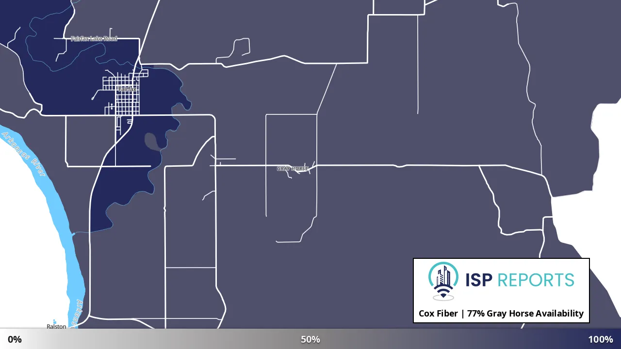 Gray Horse, OK map of internet availability