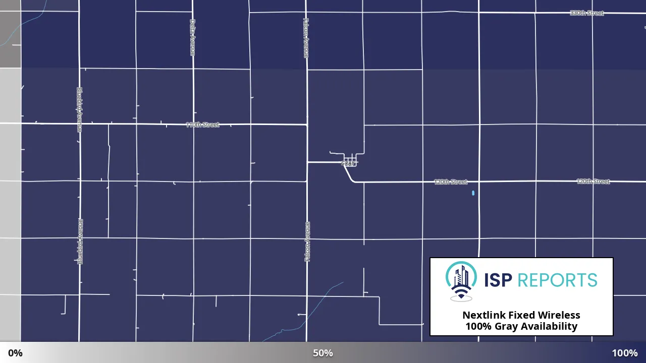 Gray, IA map of internet availability