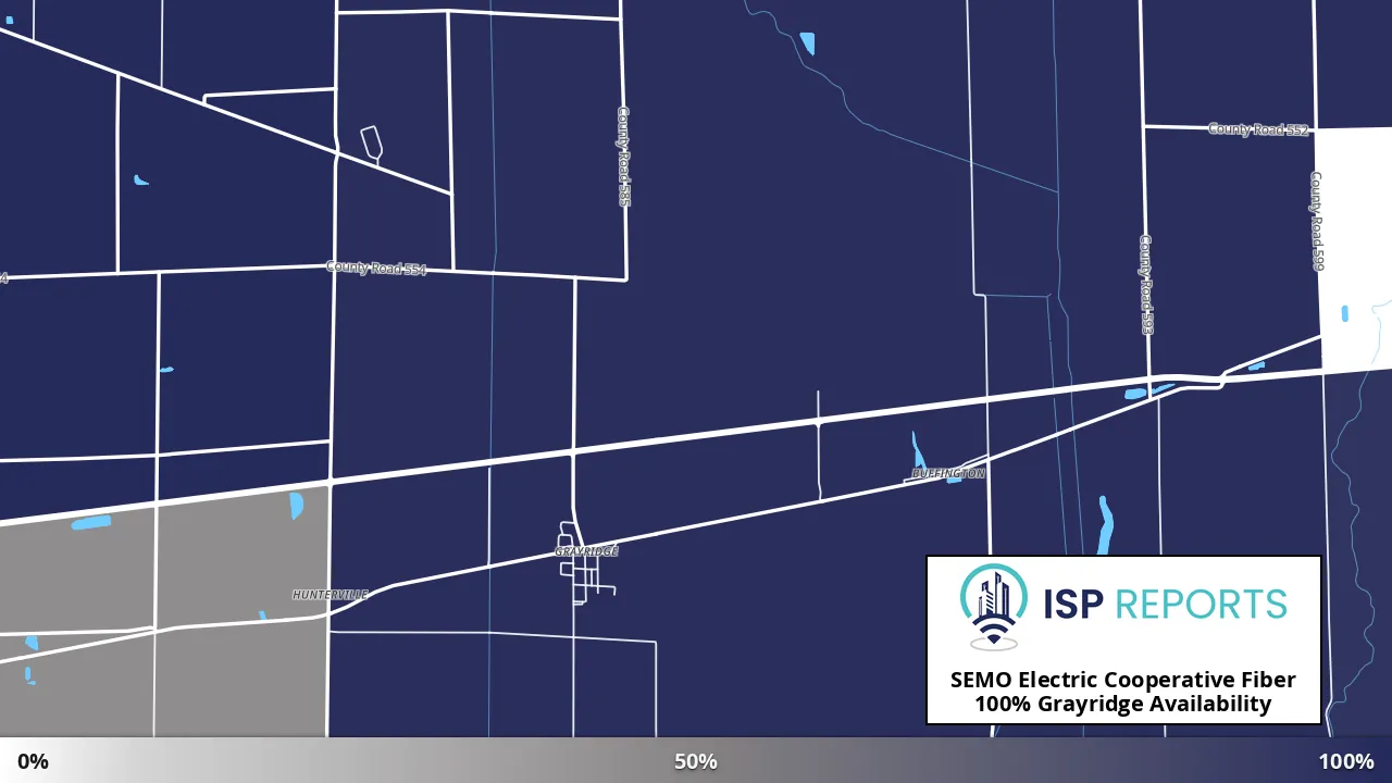 Grayridge, MO map of internet availability