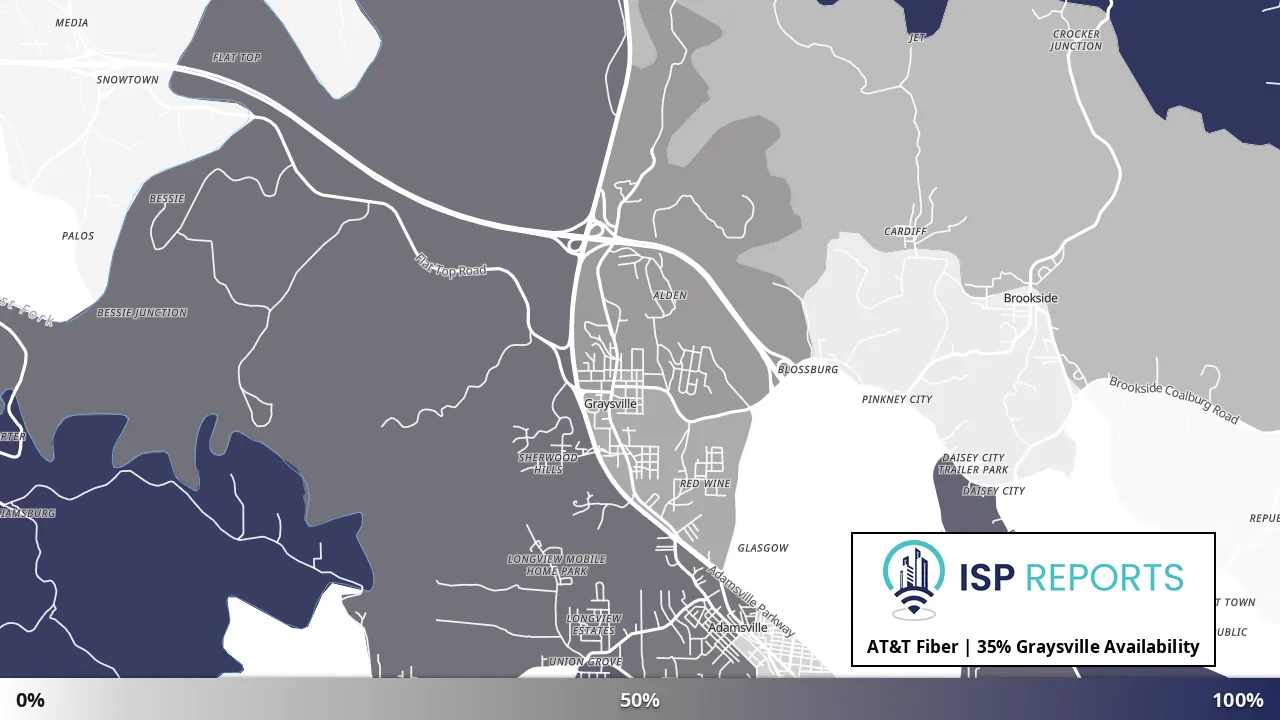 Graysville, AL map of internet availability