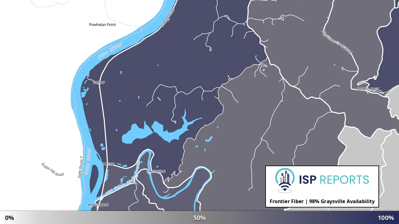 Graysville, WV map of internet availability