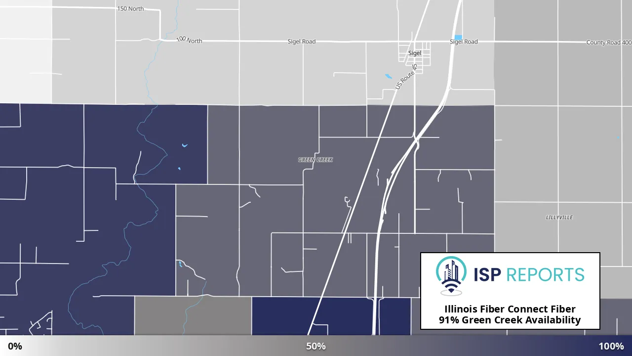 Green Creek, IL map of internet availability