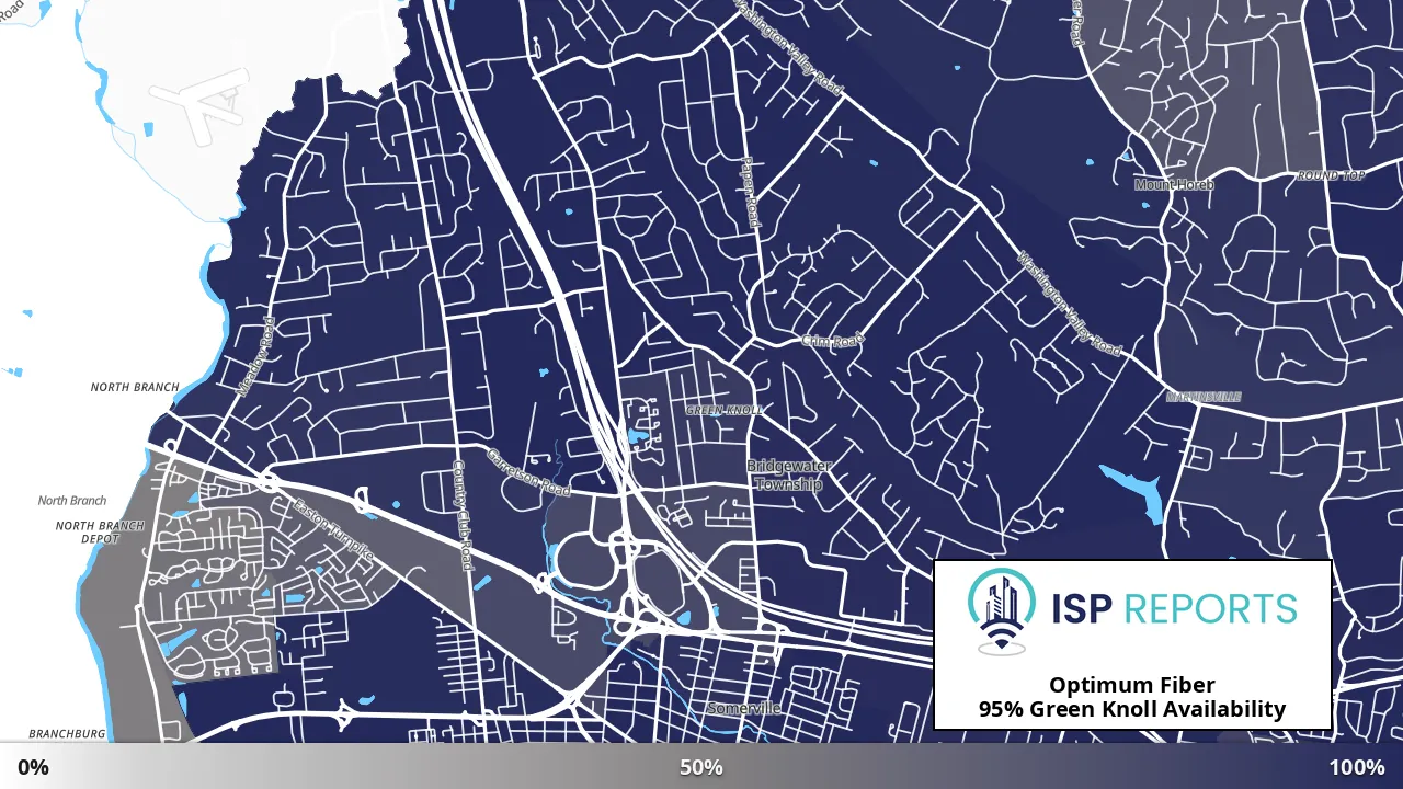 Green Knoll, NJ map of internet availability