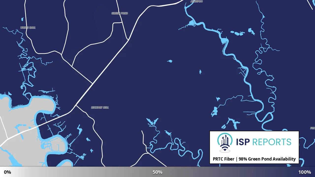 Green Pond, SC map of internet availability