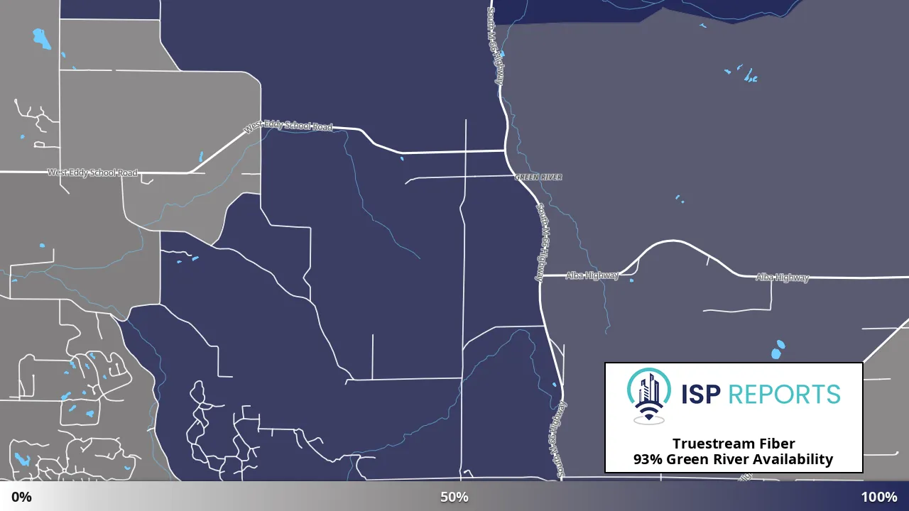Green River, MI map of internet availability