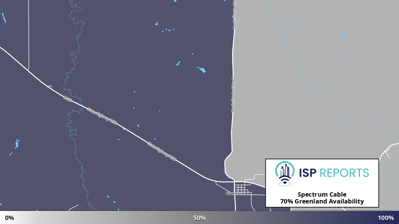 Greenland, MI map of internet availability
