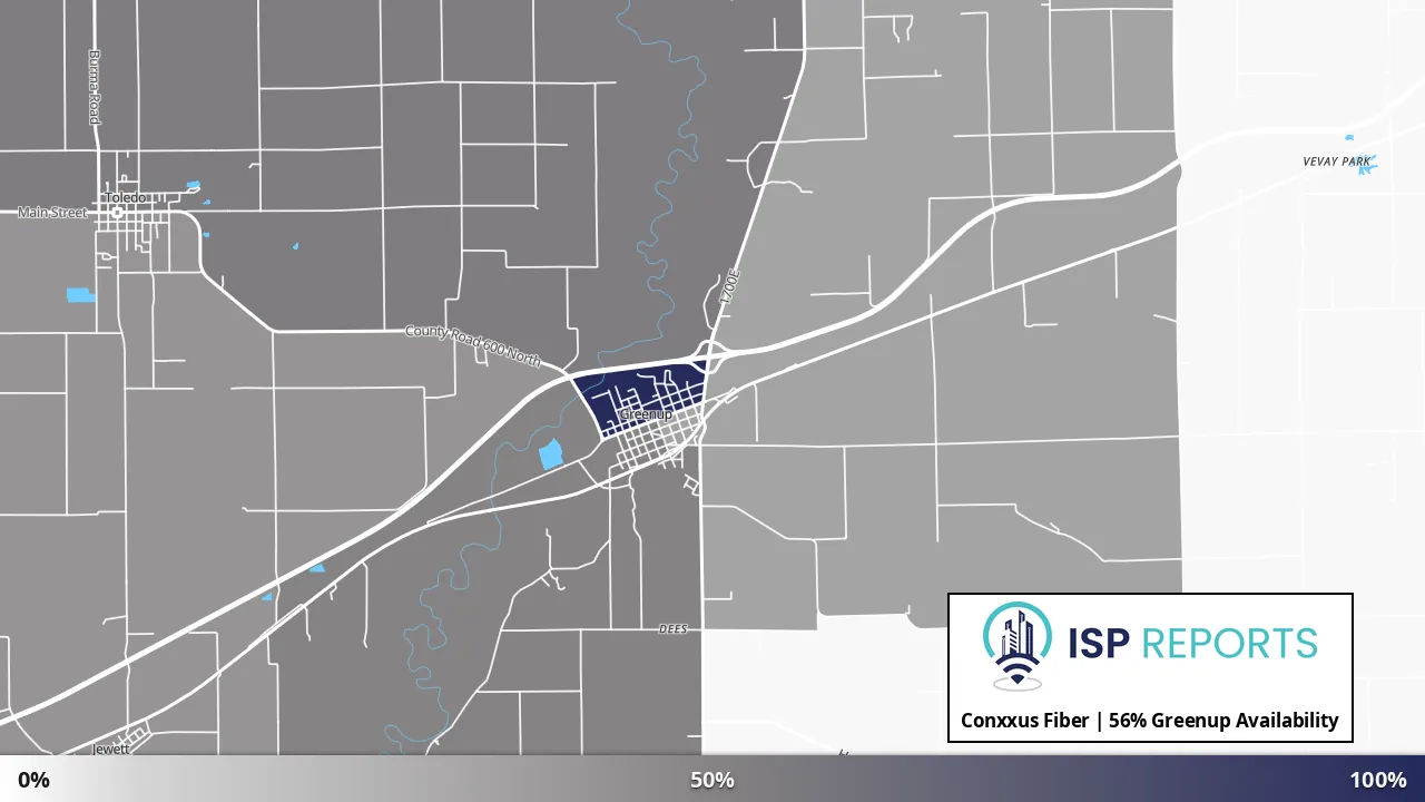 Greenup, IL map of internet availability