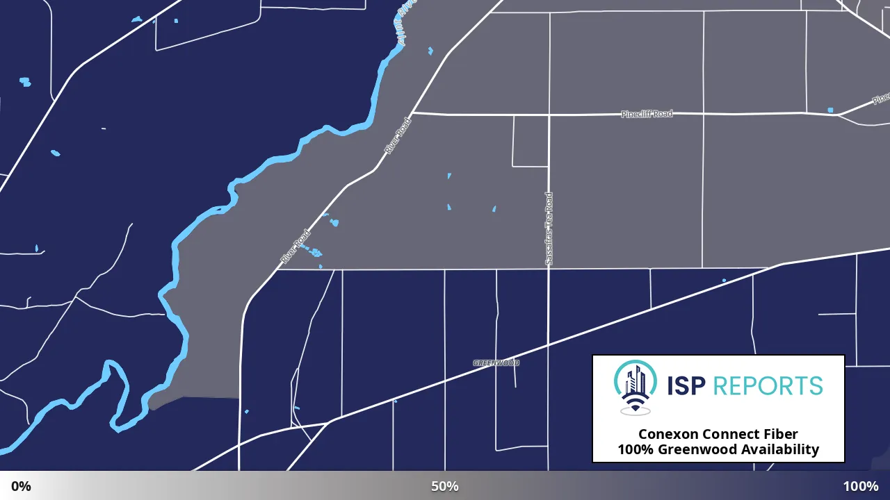 Greenwood, GA map of internet availability