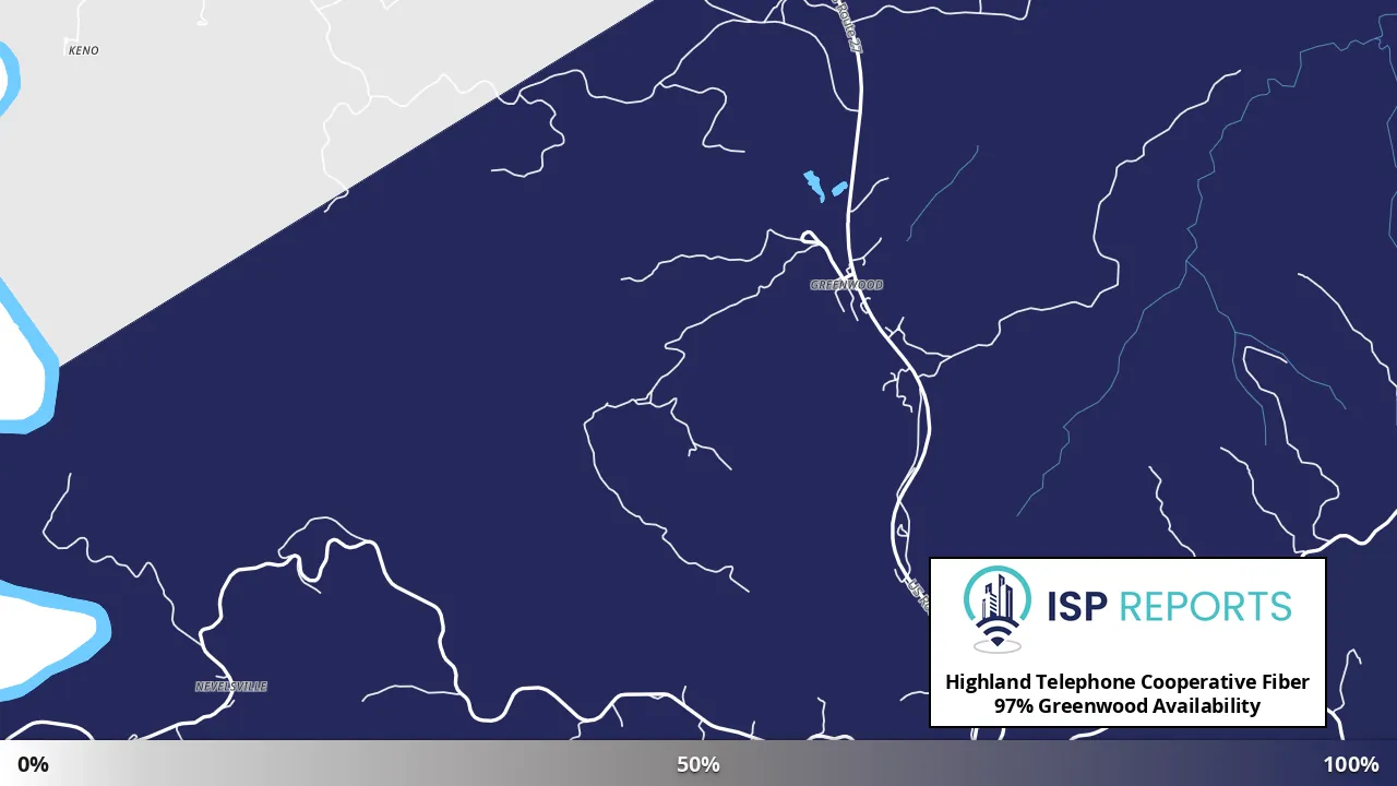 Greenwood, KY map of internet availability