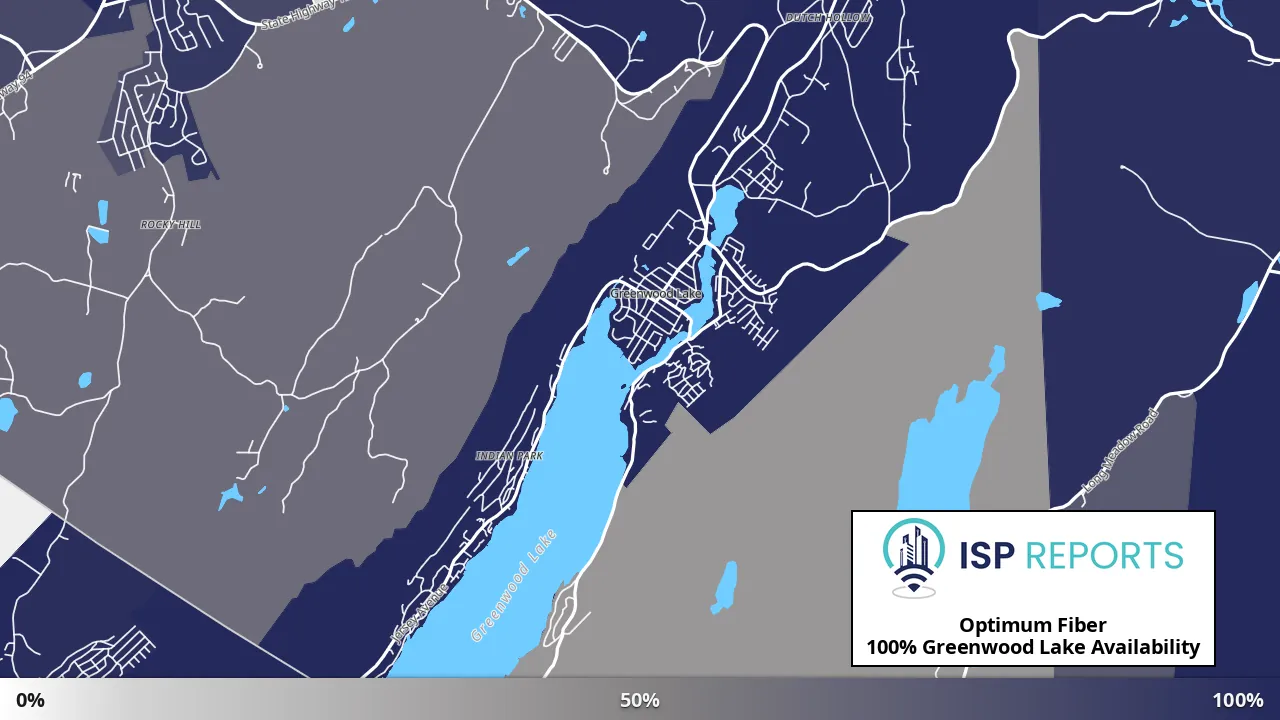 Greenwood Lake, NY map of internet availability