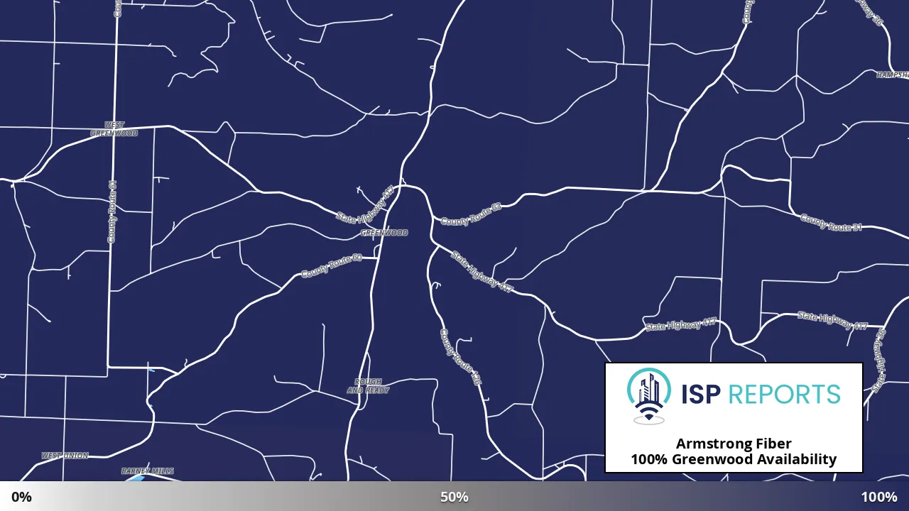 Greenwood, NY map of internet availability