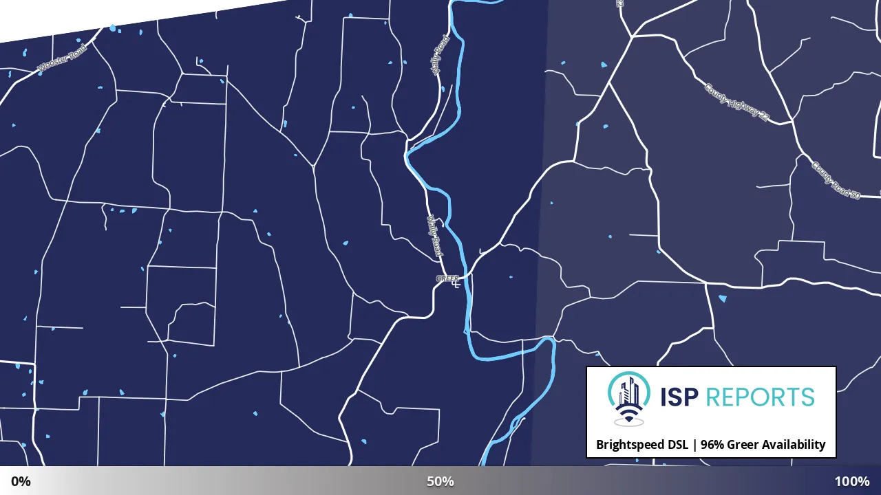 Greer, OH map of internet availability
