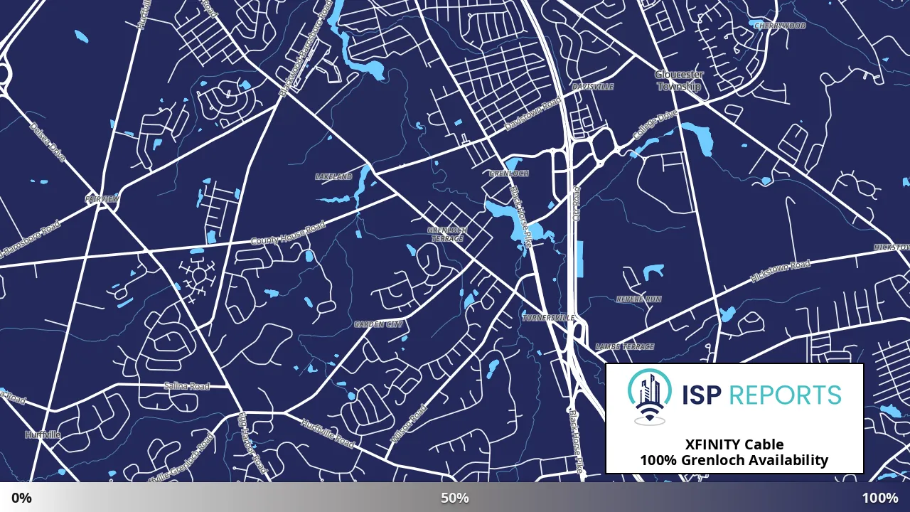Grenloch, NJ map of internet availability