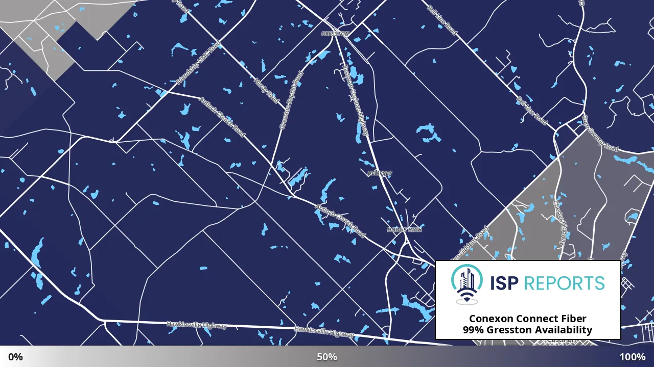 Gresston, GA map of internet availability