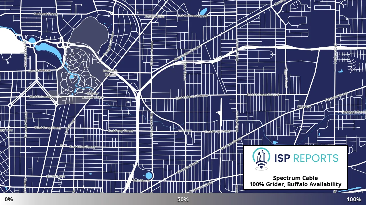 Grider, Buffalo, NY map of internet availability