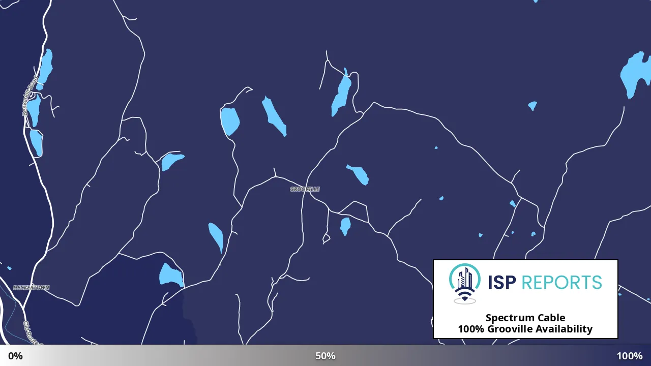 Grooville, NY map of internet availability